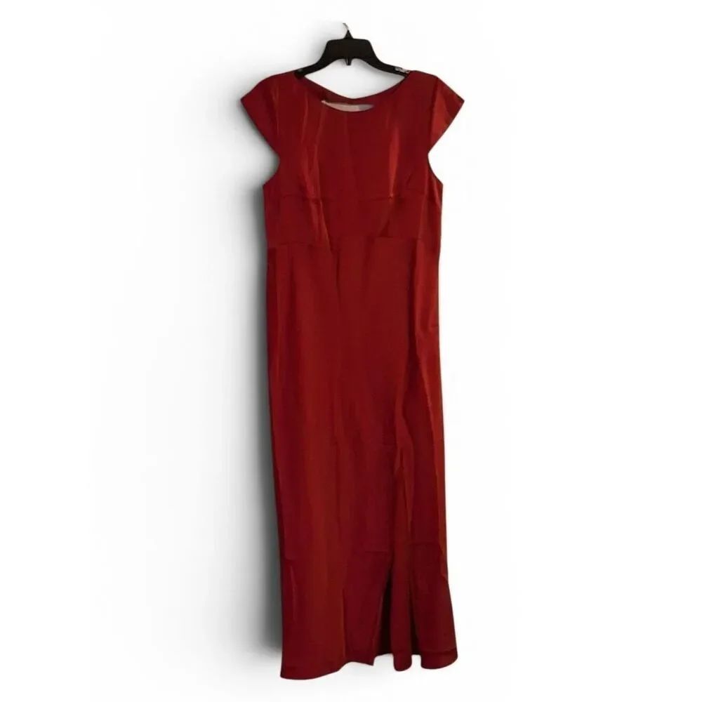 A New Day Open Back Sheath Dress Cranberry Small. New With Tags
